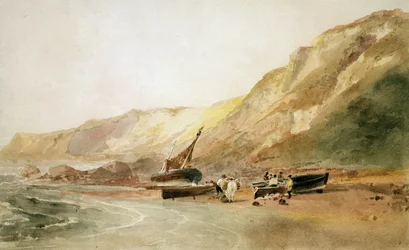 Na wybrzeżu Ventnor, Isle of Wight (wc na papierze)